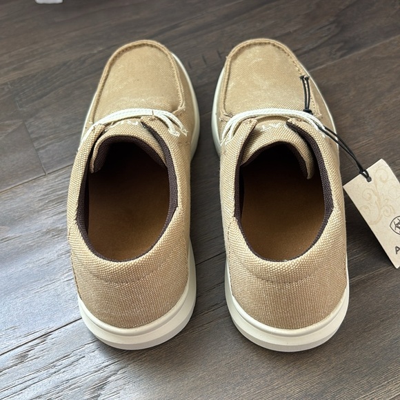 Ariat Hilo Washed Tan Canvas,FLX Foam sole, cushion insole,elastic laces,slip on - Picture 3 of 7